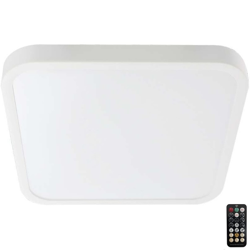 LED Laevalgusti vannituppa anduriga LED/36W/230V 4000K IP44 42x42 cm valge + kaugjuhtimispult