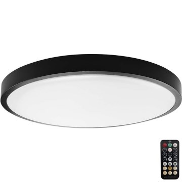 LED Laevalgusti vannituppa anduriga LED/36W/230V 4000K IP44 must + kaugjuhtimispult