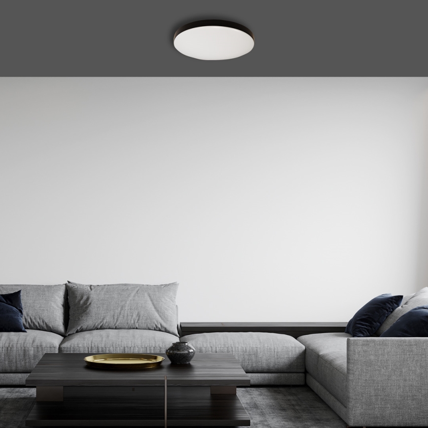 LED Laevalgusti vannituppa anduriga MAYA LED/13W/230V d. 33 cm IP44 must