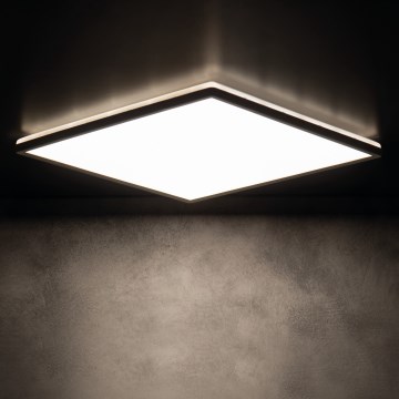 LED Laevalgusti vannituppa AZPO LED/22W/230V 42x42 cm IP54 must