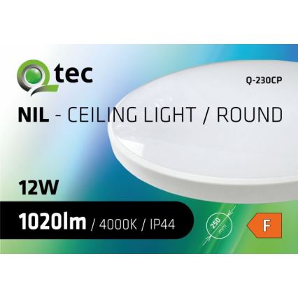 LED Laevalgusti vannituppa CIRCLE LED/12W/230V 4000K d. 25 cm IP44 valge