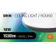 LED Laevalgusti vannituppa CIRCLE LED/18W/230V 4000K d. 30 cm IP44 must