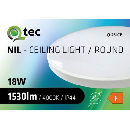 LED Laevalgusti vannituppa CIRCLE LED/18W/230V 4000K d. 30 cm IP44 valge