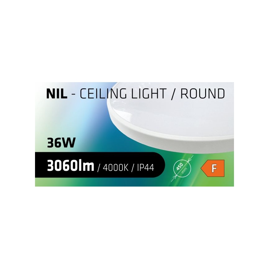 LED Laevalgusti vannituppa CIRCLE LED/36W/230V 4000K d. 45 cm IP44 valge