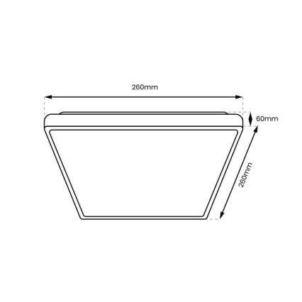 LED Laevalgusti vannituppa DABAR LED/11W/230V 4000K 26x26 cm IP44