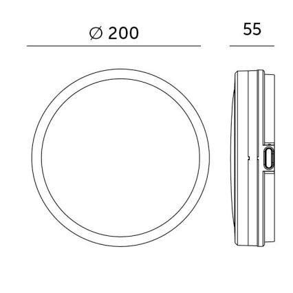 LED Laevalgusti vannituppa LED/12W/230V 3000/4000/6500K IP65 d. 20 cm valge