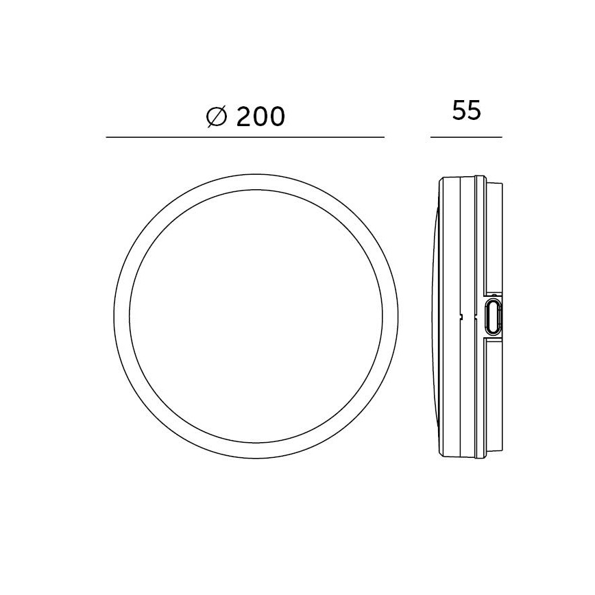 LED Laevalgusti vannituppa LED/12W/230V 3000/4000/6500K IP65 d. 20 cm valge