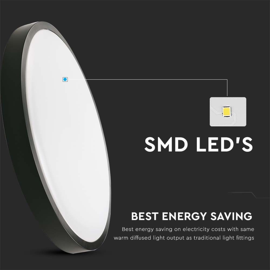 LED Laevalgusti vannituppa LED/18W/230V 4000K IP44 must