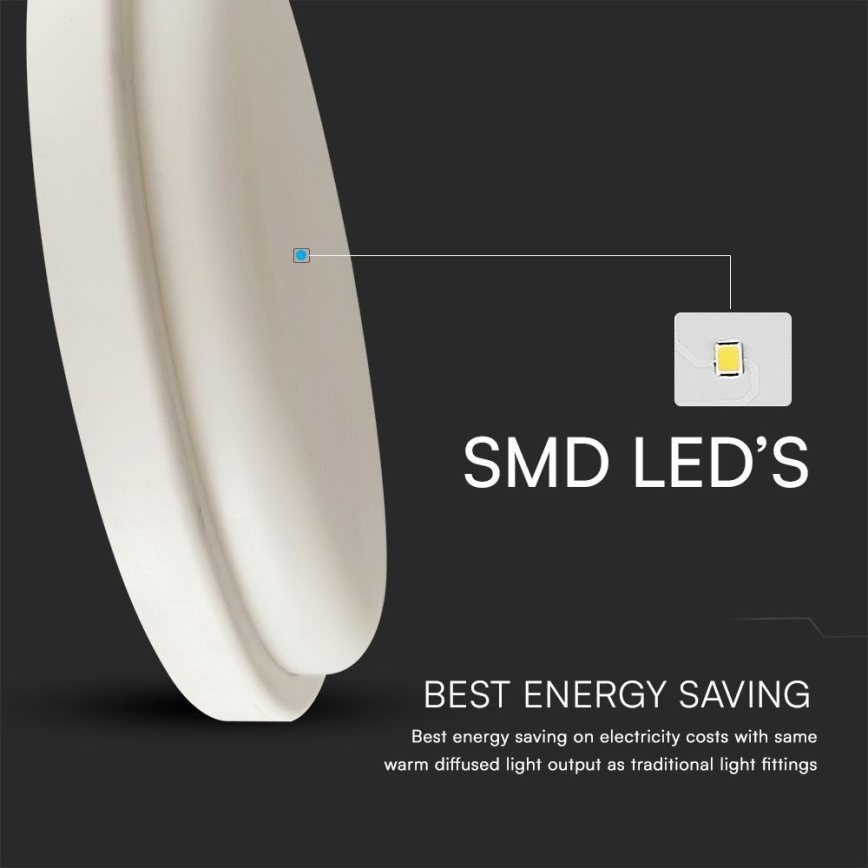 LED Laevalgusti vannituppa LED/24W/230V 6500K IP54 d. 24 cm