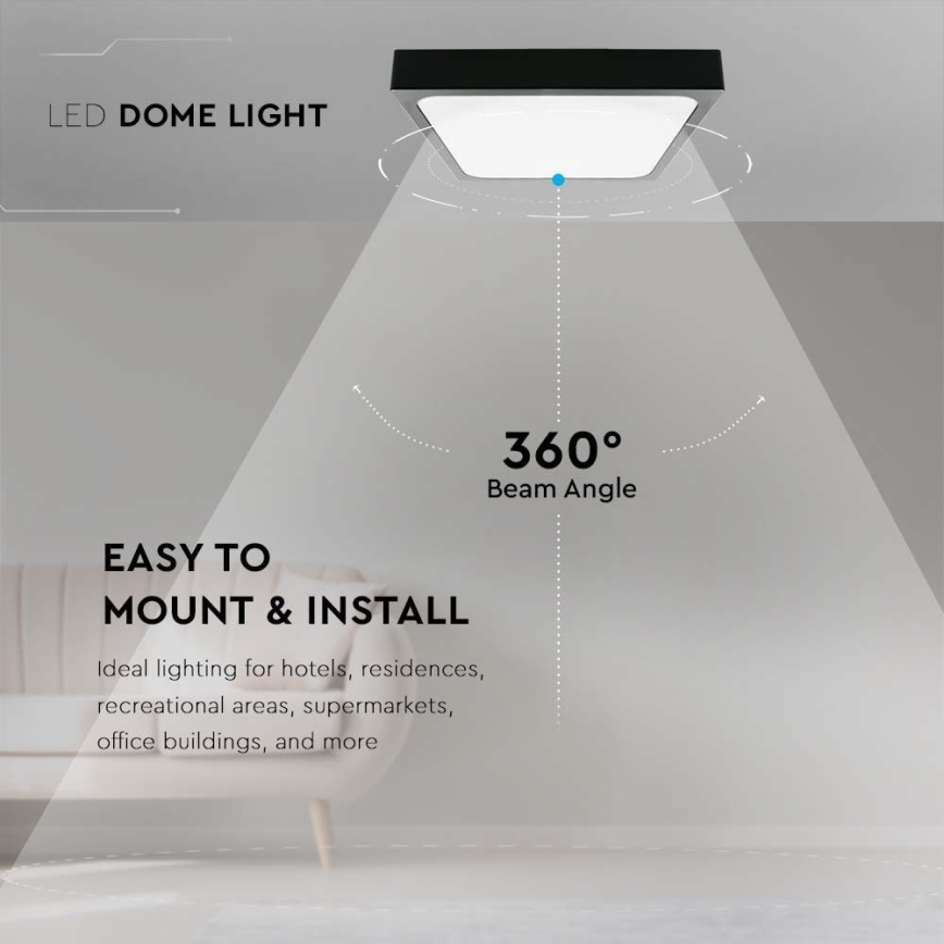 LED Laevalgusti vannituppa LED/30W/230V 6500K IP44 must
