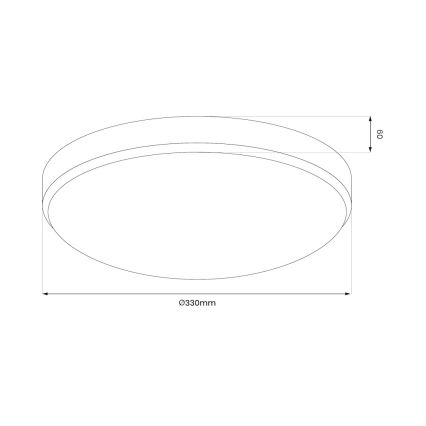 LED Laevalgusti vannituppa MAYA LED/15W/230V d. 33 cm IP44 kuldne