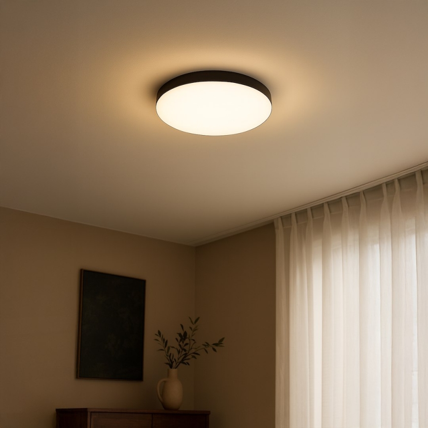 LED Laevalgusti vannituppa MAYA LED/15W/230V d. 33 cm IP44 must