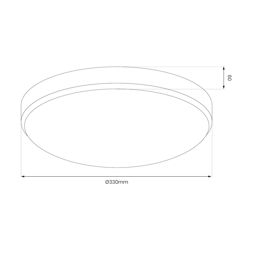 LED Laevalgusti vannituppa MAYA LED/15W/230V d. 33 cm IP44 must