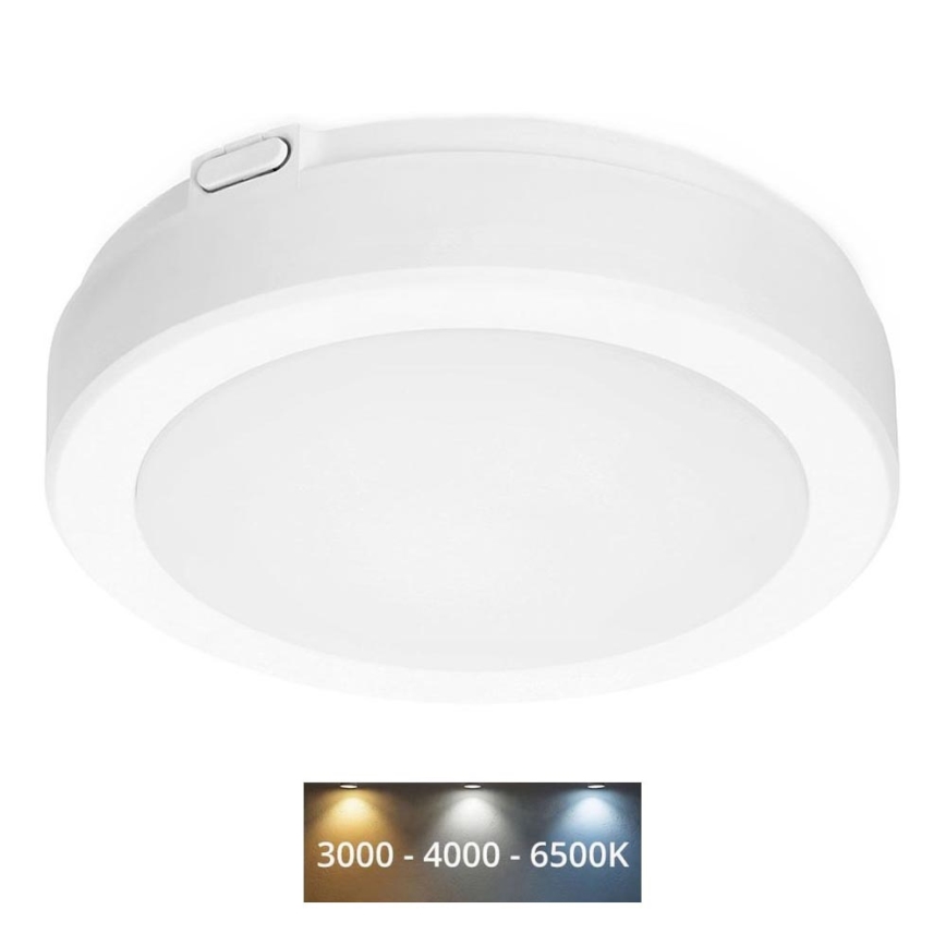 LED Laevalgusti vannituppa NAIROS LED/12W/230V 3000/4000/6500K IP65 d. 20 cm valge