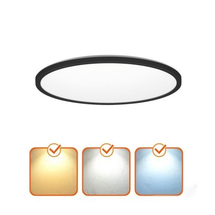 LED Laevalgusti vannituppa NIVERA LED/12W/230V IP54 3000/4000/6000K d. 22,5 cm must
