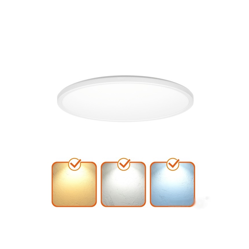 LED Laevalgusti vannituppa NIVERA LED/12W/230V IP54 3000/4000/6000K d. 22,5 cm valge