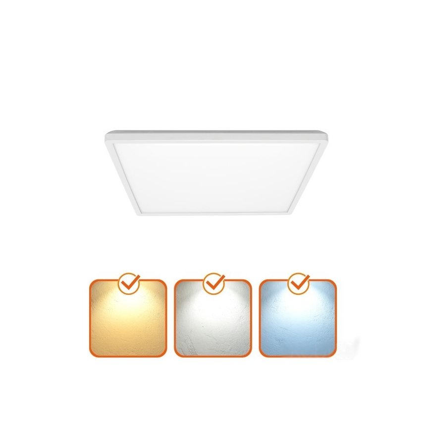 LED Laevalgusti vannituppa NIVERA LED/18W/230V IP54 3000/4000/6000K 30x30 cm valge