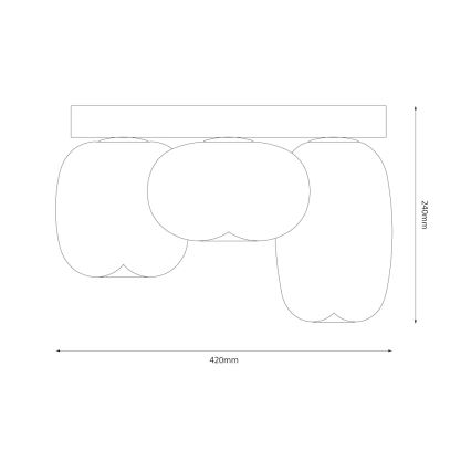 LED Laevalgusti VASO LED/12W/230V d. 42 cm must/suitsune