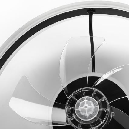 LED Hämardatav laeventilaator valgustiga APOLLO LED/38W/230V must + kaugjuhtimispult