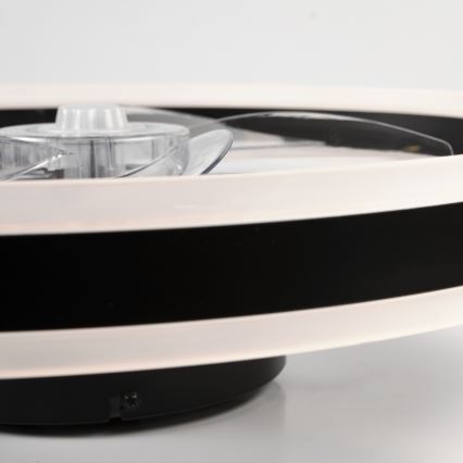 LED Hämardatav laeventilaator valgustiga APOLLO LED/38W/230V must + kaugjuhtimispult