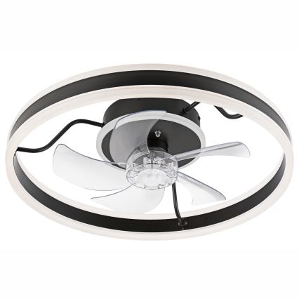 LED Hämardatav laeventilaator valgustiga APOLLO LED/38W/230V must + kaugjuhtimispult