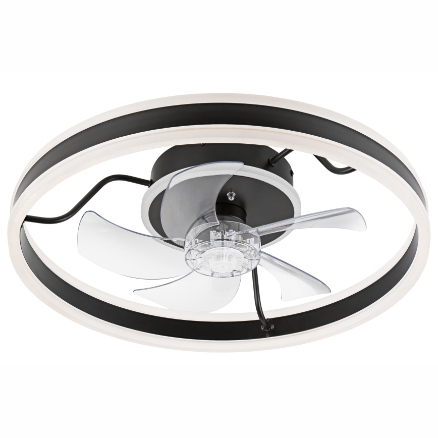 LED Hämardatav laeventilaator valgustiga APOLLO LED/38W/230V must + kaugjuhtimispult