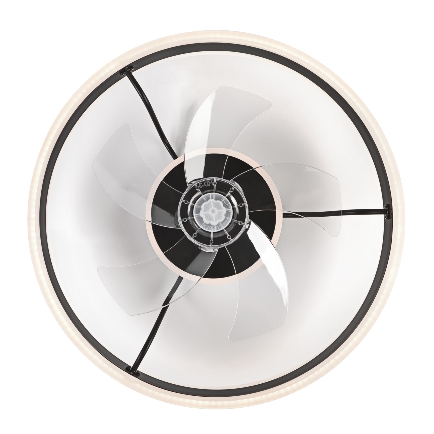 LED Hämardatav laeventilaator valgustiga APOLLO LED/38W/230V must + kaugjuhtimispult