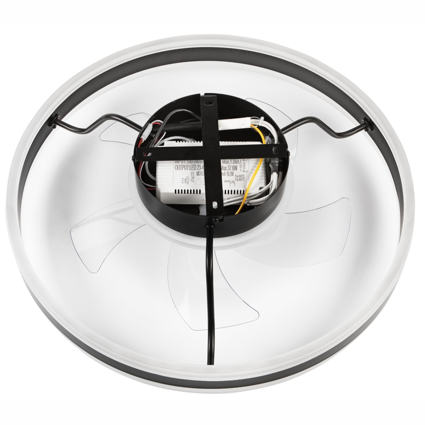 LED Hämardatav laeventilaator valgustiga APOLLO LED/38W/230V must + kaugjuhtimispult