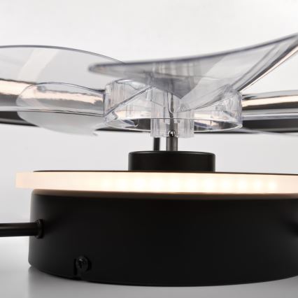 LED Hämardatav laevalgusti ventilaatoriga FARGO LED/37W/230V must + kaugjuhtimispult