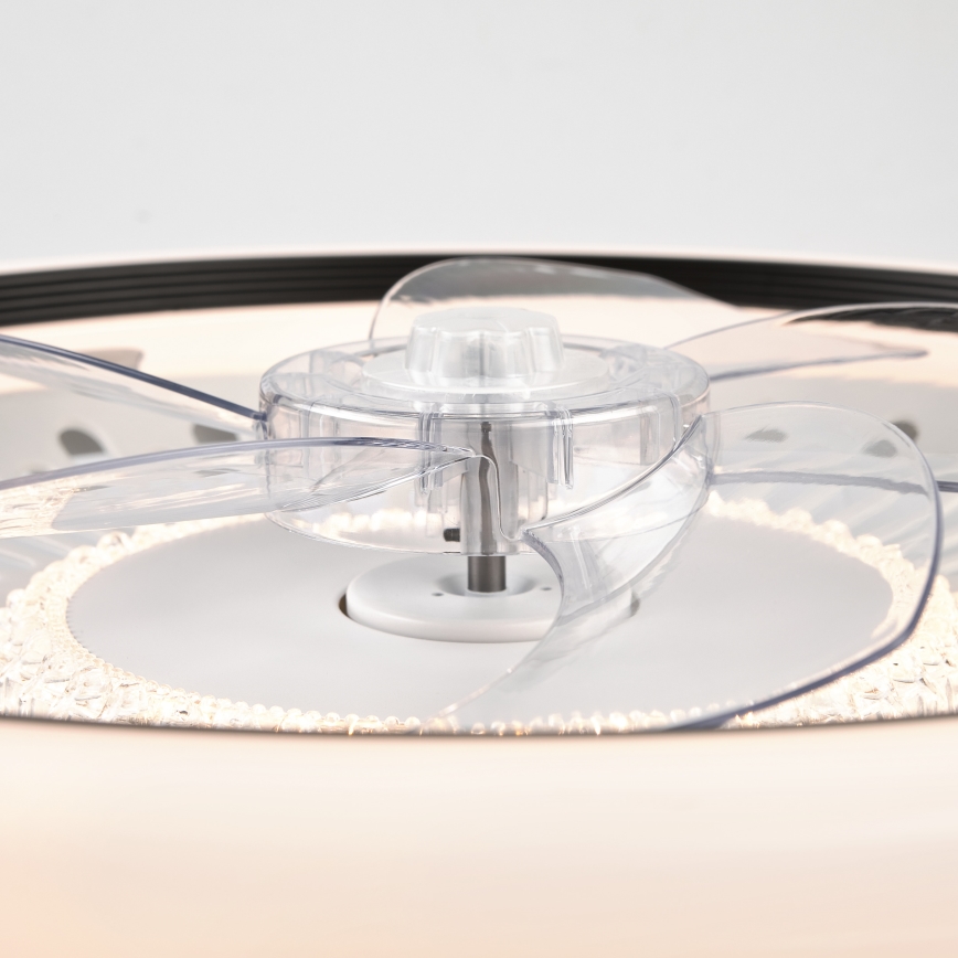 LED Hämardatav laevalgusti ventilaatoriga GEMMA LED/37W/230V valge + kaugjuhtimispult