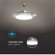 LED Laevalgusti ventilaatoriga LED/30W/230V 3000/4000/6400K + Pult
