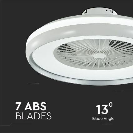 LED Laevalgusti ventilaatoriga LED/45W/230V 3000/4000/6500K hall + kaugjuhtimispult