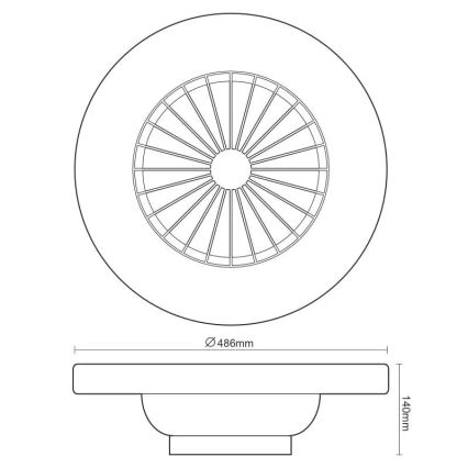 LED Hämardatav laeventilaator valgustiga OPAL LED/48W/230V 3000-6500K + kaugjuhtimispult