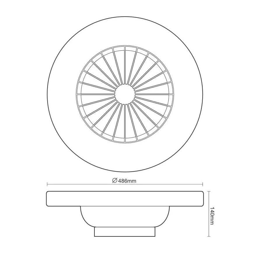 LED Hämardatav laeventilaator valgustiga OPAL LED/48W/230V 3000-6500K + kaugjuhtimispult