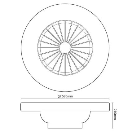 LED Hämardatav laeventilaator valgustiga OPAL LED/72W/230V 3000-6500K + kaugjuhtimispult