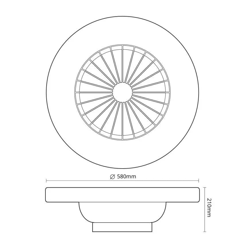 LED Hämardatav laeventilaator valgustiga OPAL LED/72W/230V 3000-6500 + kaugjuhtimispult