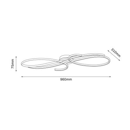 LED laevalgusti VIOLIN LED/40W/230V must
