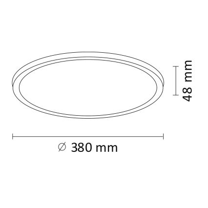 LED Laevalgusti WOODY LED/24W/230V d. 38 cm