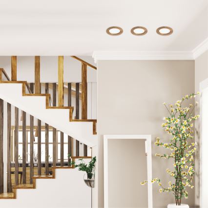 LED laevalgusti WOODY SPOT LED/12,5W/230V 3000K pähkel ? 16 cm