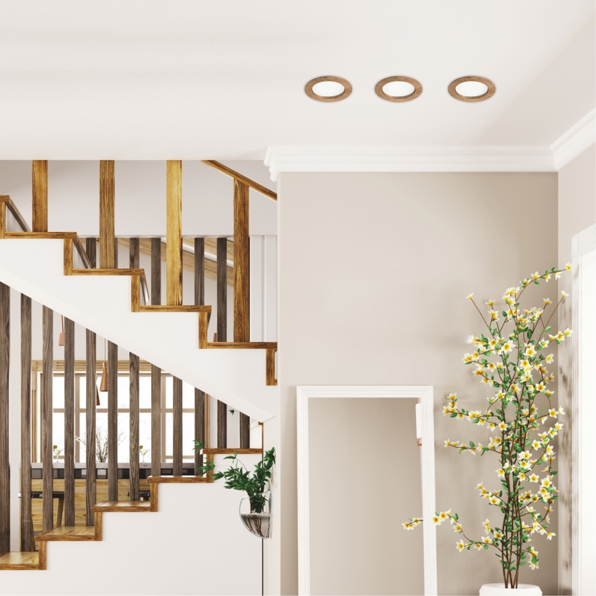 LED laevalgusti WOODY SPOT LED/12,5W/230V 3000K pähkel ? 16 cm