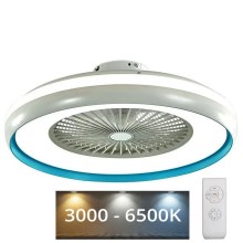 LED Laevalgusti wtih a fan LED/45W/230V 3000/4000/6500K sinine + kaugjuhtimispult