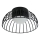 LED laeventi BETSY LED/12W/230V diameeter 25 cm musta