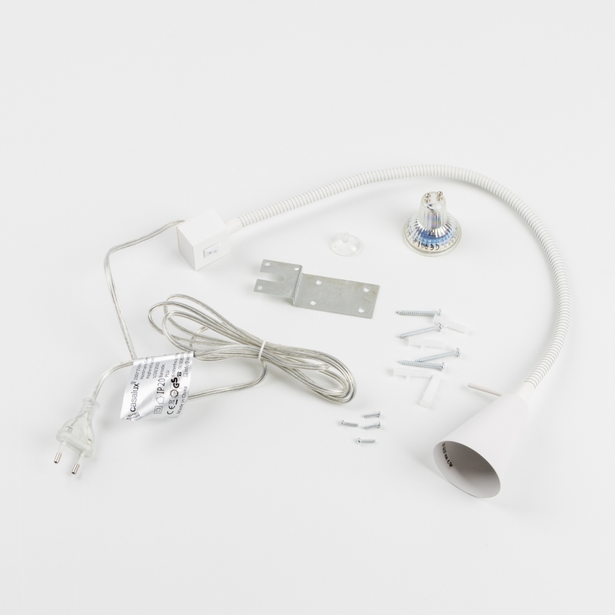 LED-lamp klambriga 1xGU10/4,7W/230V valge