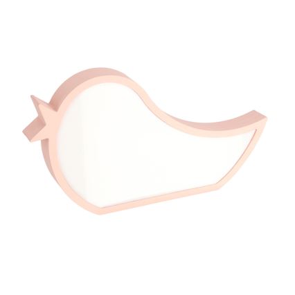 LED Laste lamp BIRD LED/12W/230V roosa