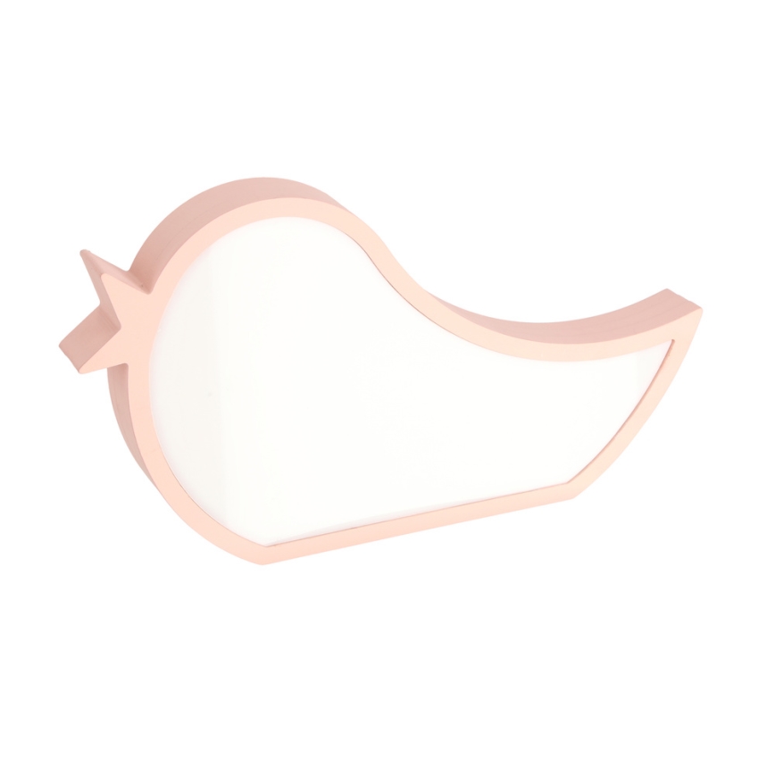 LED Laste lamp BIRD LED/12W/230V roosa