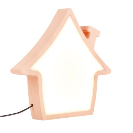 LED Laste laualamp HOUSE LED/10W/230V roosa