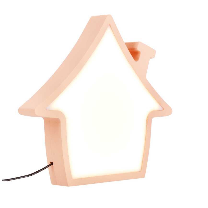 LED Laste laualamp HOUSE LED/10W/230V roosa