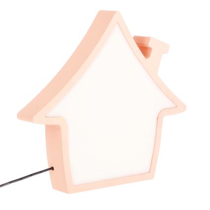 LED Laste laualamp HOUSE LED/10W/230V roosa