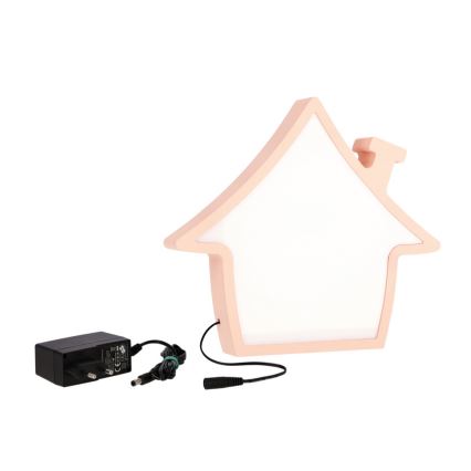 LED Laste laualamp HOUSE LED/10W/230V roosa
