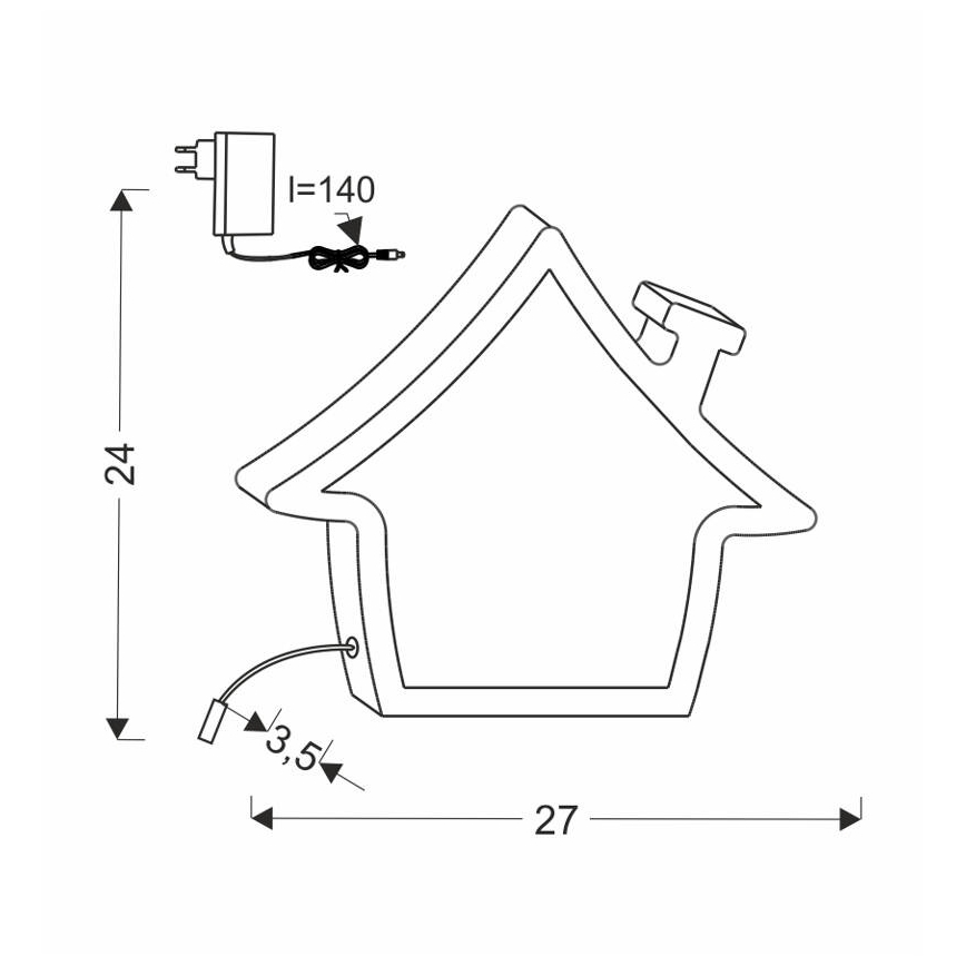 LED laste laualamp HOUSE LED/10W/230V sinine